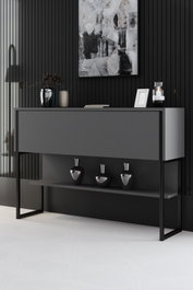 Hanah Home Luxe Cómoda Negro y Antracita